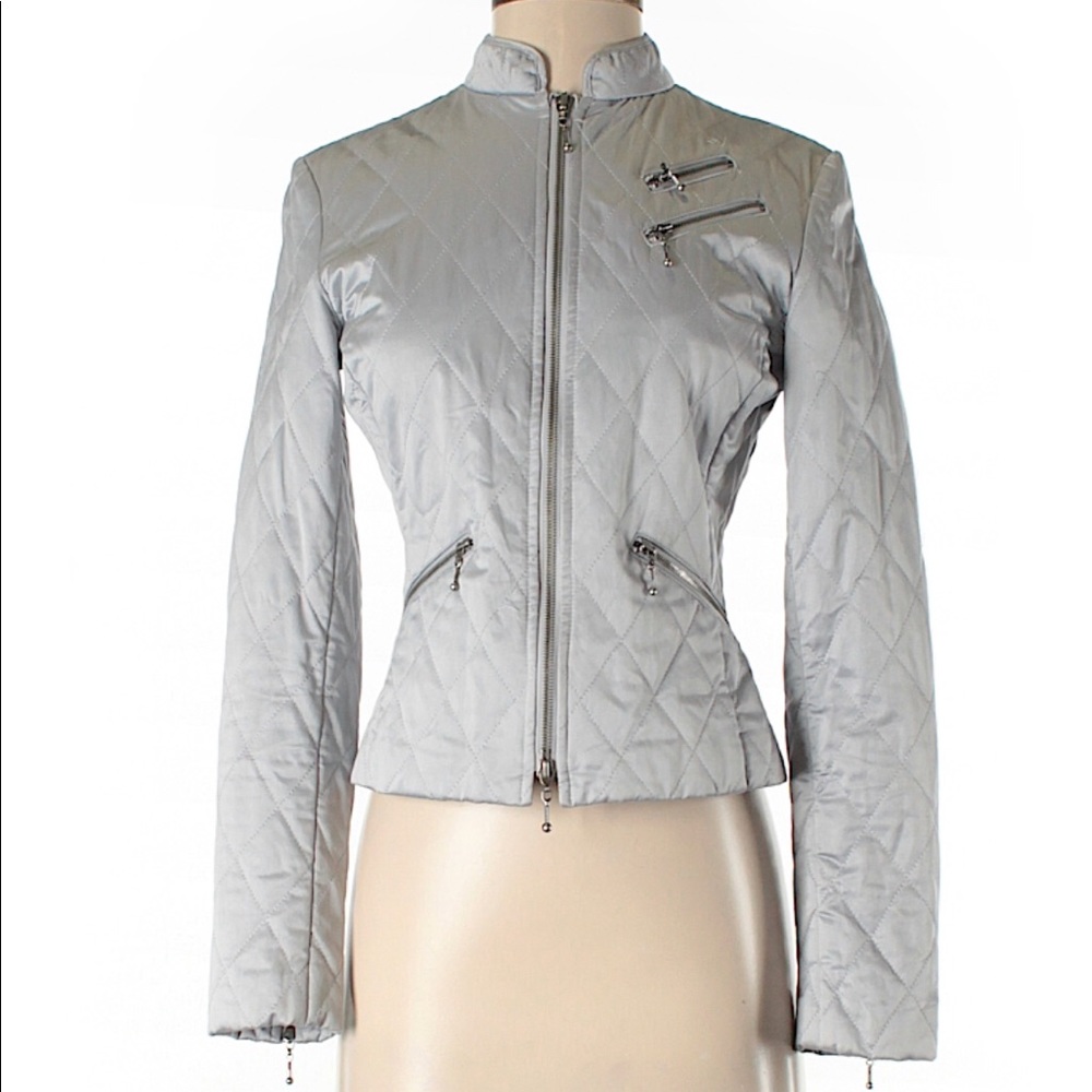 Express Silver / Gray Moto Jacket size 2